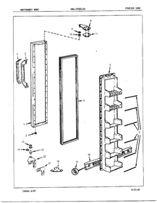 Freezer Door/misc Diagram and Parts List for 19060A  Admiral Refrigerator