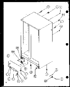 Drain Rollers And Cabinet Back Diagram and Parts List for SZ25MP2W-P1154904WW  Amana Refrigerator