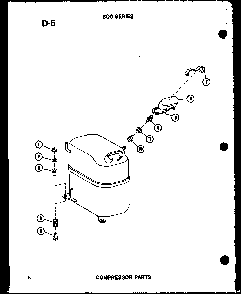 Compressor Parts Diagram and Parts List for ES624-3R P67119-1R Amana Air Conditioner