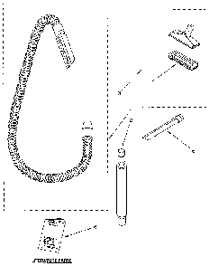 Hose And Attachment Diagram and Parts List for 1163038290C  Kenmore Canister Vacuum