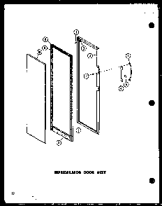 Refrigerator Door Assy Diagram and Parts List for SRI-22E-A-P74870-21WA  Amana Refrigerator