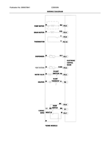 Wiring Diagram Diagram and Parts List for CDB350NW8B  Crosley Dishwasher