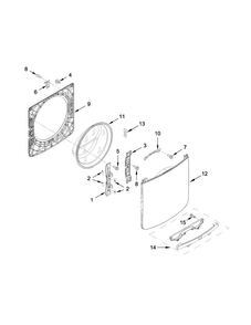 Part Location Diagram of W10626040 Whirlpool HANDLE