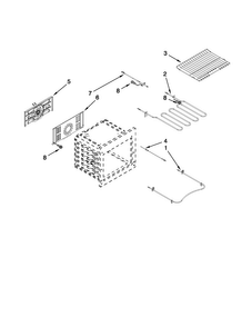 Internal Oven Parts Diagram and Parts List for JES9900BCB20  Jenn-Air Range
