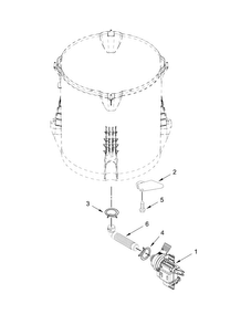 Pump Parts Diagram and Parts List for 7MMVWB835EW0  Maytag Washer