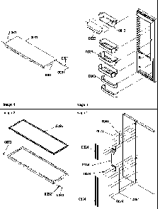 Refrigerator Door & Door Trim And Handles Diagram and Parts List for SX522VW-P1320501WW  Amana Refrigerator