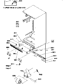 Ladders, Lower Cabinet And Rollers Diagram and Parts List for TA20TW-P1306101WW  Amana Refrigerator