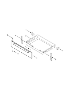 Drawer Parts Diagram and Parts List for 4KAER7685EW0  Amana Range
