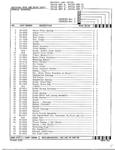 Base And Drive Parts Page 4 Diagram and Parts List for 6532A REV C Norge Washer