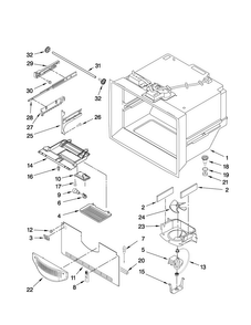 Freezer Liner Parts Diagram and Parts List for JBL2088HES4  Jenn-Air Refrigerator
