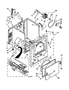 Cabinet Parts Diagram and Parts List for 7MMGDC410AW0  Maytag Dryer
