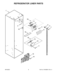 Part Location Diagram of W11481489 Whirlpool LADDER