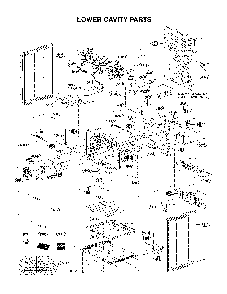 Lower Cavity Parts Diagram and Parts List for 72196043610  Kenmore Range