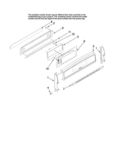 Control Panel Parts Diagram and Parts List for JDR8895BCB13  Jenn-Air Range