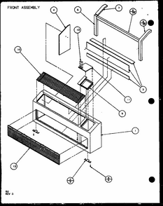 Front Assembly (pth12300e/p9806815r) (pth12400e/p9806915r) (pth12300ec/p9811815r) (pth12400ec/p9872315r) Diagram and Parts List for PTH09400F P1102701R Amana Air Conditioner