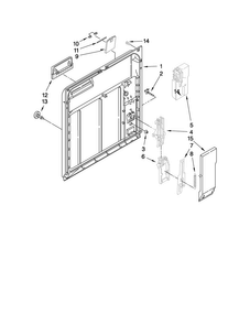 Inner Door Parts Diagram and Parts List for ADB1000AWW0  Amana Dishwasher