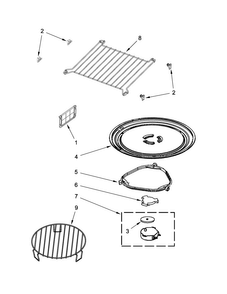 Turntable Parts Diagram and Parts List for JMV9186WP2  Jenn-Air Microwave