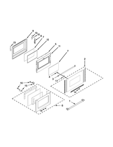 Lower Door Parts Diagram and Parts List for MGT8720DE06  Maytag Range