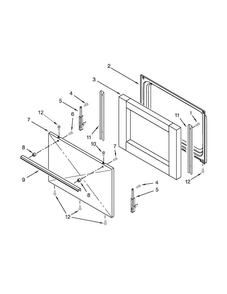 Door Parts Diagram and Parts List for ACR3130BAW0  Amana Range