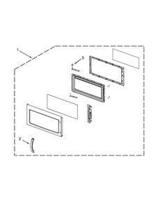 Door Parts Diagram and Parts List for MMV4206BS1  Maytag Microwave