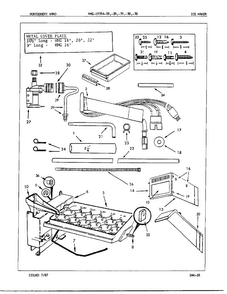 Ice Maker Diagram and Parts List for 19584A  Admiral Refrigerator