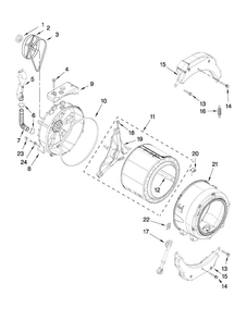 Tub And Basket Parts Diagram and Parts List for MHWE251YL00  Maytag Washer