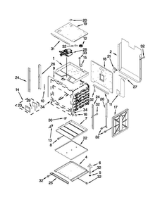 Oven Parts Diagram and Parts List for JJW2430WP02  Jenn-Air Wall Oven
