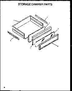 Storage Drawer Parts Diagram and Parts List for AGS745WW1-P1130733WW  Amana Range
