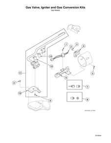 Part Location Diagram of D510184P Maytag Igniter and bracket assembly