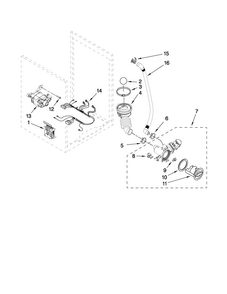 Pump And Motor Parts Diagram and Parts List for MHWE550WR00  Maytag Washer