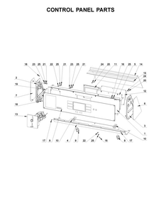 Control Panel Parts Diagram and Parts List for MXS65PDATS  Maytag Washer