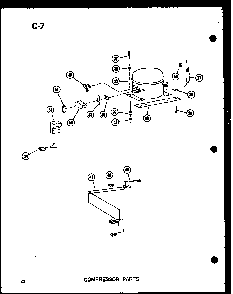 Compressor Parts Diagram and Parts List for C7-C P60212-1WC Amana Freezer