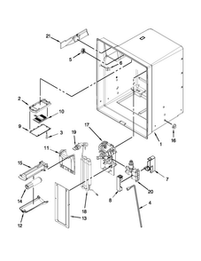 Refrigerator Liner Parts Diagram and Parts List for 5VMFI267AA01  Maytag Refrigerator
