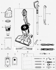 Part Location Diagram of 440005658 Hoover Mattress / Upholstery Tool