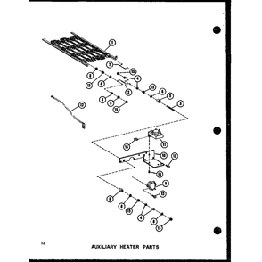 Auxiliary Heater Parts Diagram and Parts List for VBCH35 P55895-2C Amana Air Conditioner