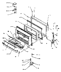 Freezer Door Assembly Diagram and Parts List for TG18R3L-P1181711WL  Amana Refrigerator