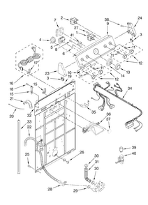Controls And Rear Panel Parts Diagram and Parts List for MVWC700VJ1  Maytag Washer