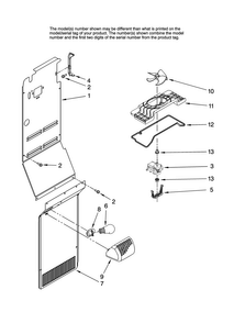 Air Flow Parts Diagram and Parts List for RS495111  Maytag Refrigerator