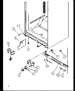 Cabinet Bottom Diagram and Parts List for TG18RBW-P1158303WW  Amana Refrigerator