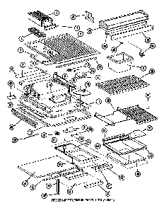 Freezer -refrigerator Parts Diagram and Parts List for TM14F-P75658-2W  Amana Refrigerator
