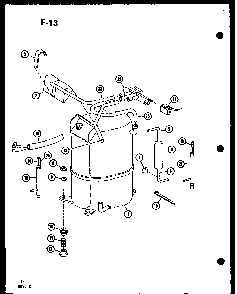 Compressor Diagram and Parts List for ES218-3HEL P67535-9R Amana Air Conditioner