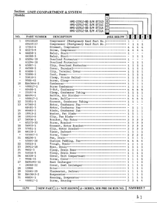 Unit Compartment And System Page 2 Diagram and Parts List for HMG-22912-0C  Admiral Refrigerator