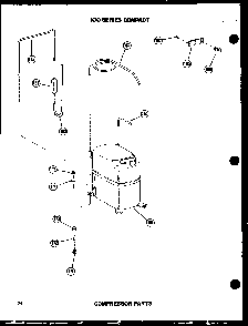 Compressor Parts Diagram and Parts List for 12-2MW P54974-24R Amana Air Conditioner