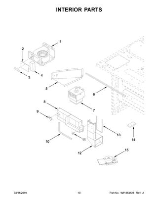 Part Location Diagram of W11590863 Whirlpool MAGNETRON