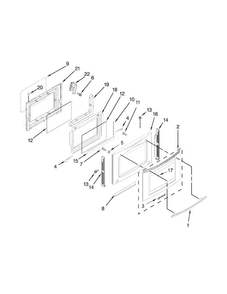 Door Parts Diagram and Parts List for JGS9900CDF00  Jenn-Air Range