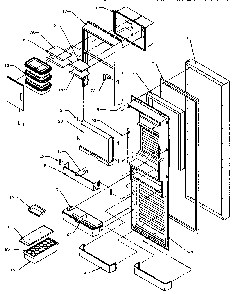 Refrigerator Door Diagram and Parts List for SXD22Q2L-P1181308WL  Amana Refrigerator