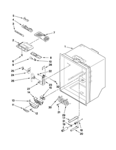 Refrigerator Liner Parts Diagram and Parts List for JBL2088WEM1  Jenn-Air Refrigerator