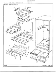Part Location Diagram of 68743-21 Whirlpool Glass Shelf