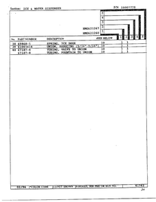 Ice/water Dispenser Page 3 Diagram and Parts List for HMG621267  Admiral Refrigerator