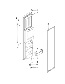 Freezer Door Parts Diagram and Parts List for JCD2395WES00  Jenn-Air Refrigerator